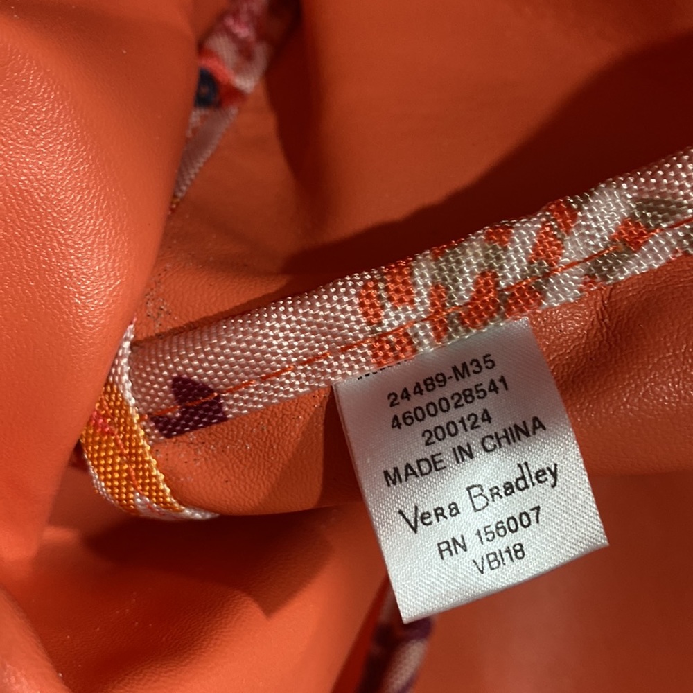 VERA BRADLEY Large Vinyl Peach Sea Print Beach Tote Bag - Picture 11 of 11